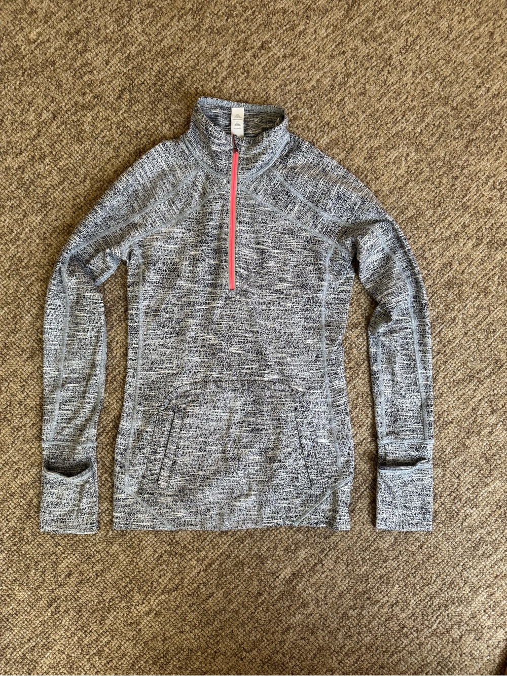 Ivivva Lululemon Gray Black Half-Zip Pullover (Girls Size 14)